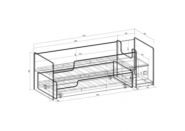 Детская выкатная кровать Легенда К302.41 в Ачинске